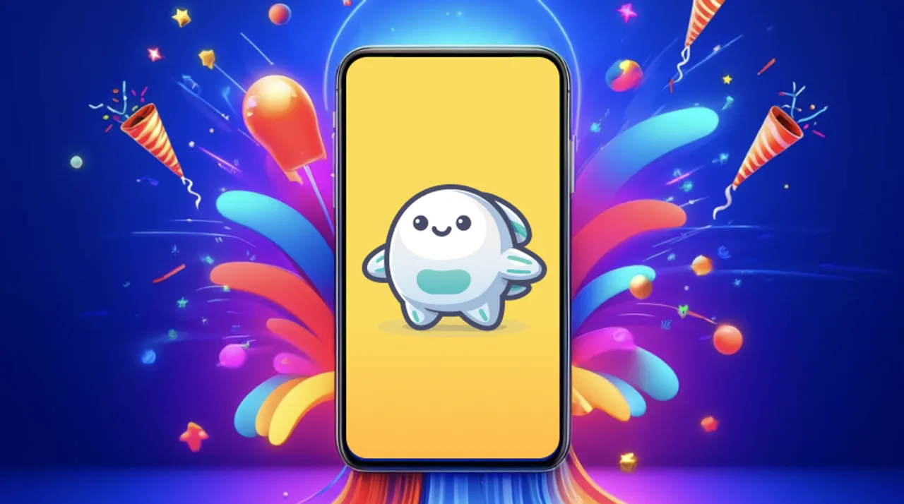 flowbuddy on smartphonescreen with party items around the phone
